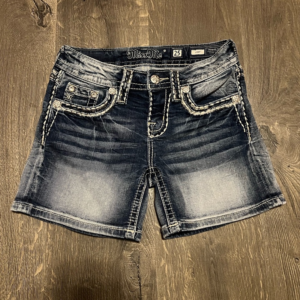 Womans Miss Me Denim Shorts